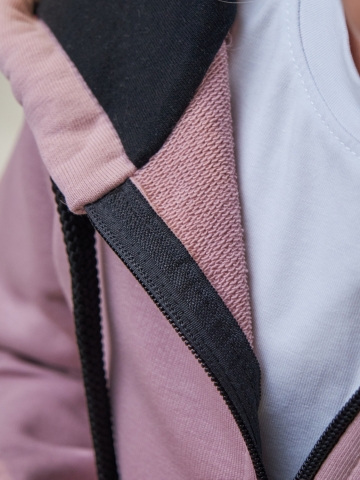 328-ПУ. Костюм детский  на молнии, пудра хлопок 65%, 35% ПЭ, 3-х нитка без начеса 98,104,110,116