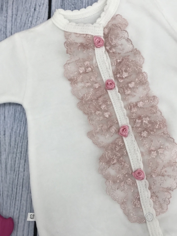 260-П. Комбинезон с шапкой, хлопок 80% велюр 20% ПЭ пудра